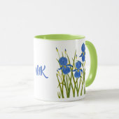 Blauwe Irissen Combo Mok (Voorkant rechts)