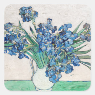 Blauwe Irissen door Vincent Van Gogh Fijne Kunst Vierkante Sticker