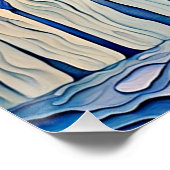 Blauwe irissen in vaas perfect poster (Hoek)