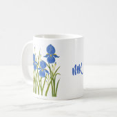 Blauwe Irissen Klassieke Mok (Voorkant links)