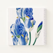 Blauwe irissen monogram notitieboek (Achterkant)