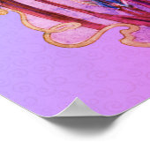 Blauwe Iros Floral Art versteld Poster (Hoek)