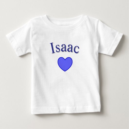 Blauwe Isaac Naam Met Hart, (Voorkant)