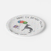 Blauwe Italiaanse Greyhound Cute Cartoon Dog Birth Papieren Bordje (Gekanteld)