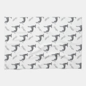 Blauwe Italiaanse Greyhound Mooie Hond Pattern Met Theedoek (Horizontaal)