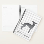 Blauwe Italiaanse grijshond met aangepaste tekst Planner (Display)