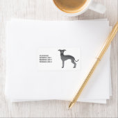 Blauwe Italiaanse snuffelkoek met aangepaste tekst Etiket (Insitu)