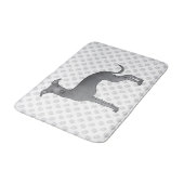 Blauwe Italiaanse snuffelkok met een paardenpatroo Badmat (Gekanteld)