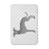 Blauwe Italiaanse snuffelkok met een paardenpatroo Badmat (Voorkant Verticaal)