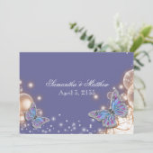 Blauwe ivoorvlinder kaart (Staand voorkant)