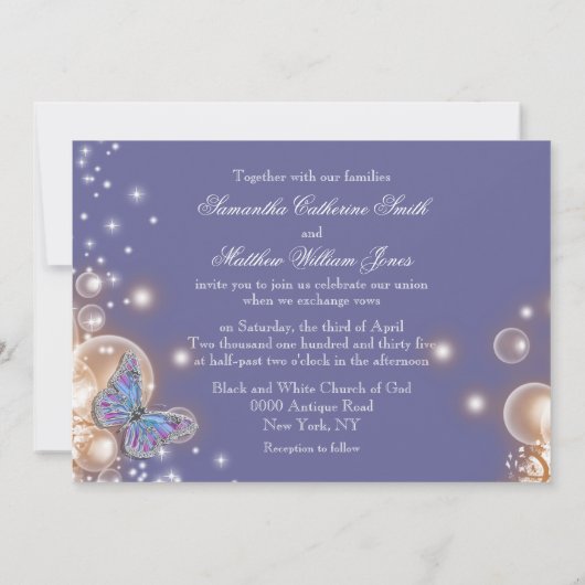 Blauwe ivoorvlinder kaart (Achterkant)