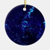 Blauwe Jacuzzi Bubbles Round-kerstversiering Keramisch Ornament (Voorkant)
