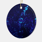 Blauwe Jacuzzi Bubbles Round-kerstversiering Keramisch Ornament (Links)