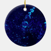 Blauwe Jacuzzi Bubbles Round-kerstversiering Keramisch Ornament (Achterkant)