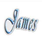 Blauwe James Naam,  Sticker (Voorkant)