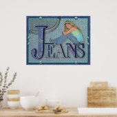 Blauwe jans - Poster (Keuken)