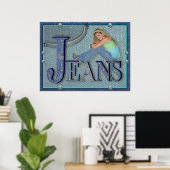 Blauwe jans - Poster (Thuiskantoor)