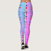 Blauwe Japanse Houtblokprint Leggings (Achterkant)