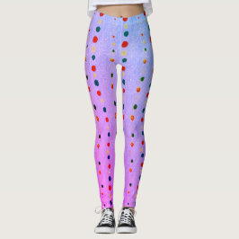 Blauwe Japanse Houtblokprint Leggings