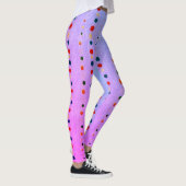 Blauwe Japanse Houtblokprint Leggings (Rechts)