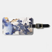  Blauwe Japanse Kunst Bagagelabel (Voorkant horizontaal)
