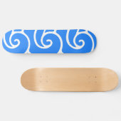 Blauwe Japanse stijlgolven Persoonlijk Skateboard (Horizontaal)