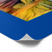 Blauwe jay-afdrukken scannen poster (Hoek)