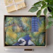 Blauwe jay-afdrukken scannen tissuepapier (Geschenk)