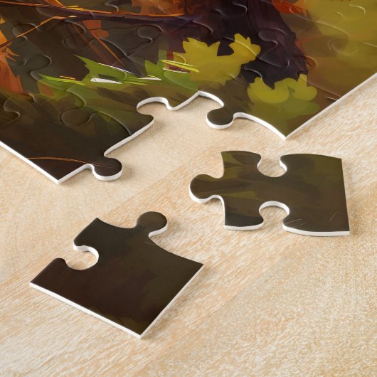 Blauwe Jay Bird Art puzzel Legpuzzel (Zijkant)