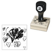 Blauwe jay bloemen rubberstempel (Gestempeld)