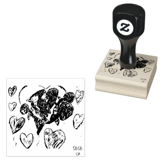 Blauwe jay bloemen rubberstempel (Gestempeld)