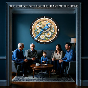 Blauwe Jay Daisy-erfgoed Grote Klok