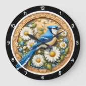 Blauwe Jay Daisy-erfgoed Grote Klok (Voorkant)