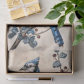 Blauwe Jay Illustratie Decoupage Tissuepapier (Geschenk)
