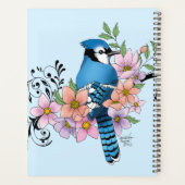 Blauwe Jay Lente Bloemen Planner (Achterkant)
