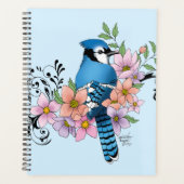Blauwe Jay Lente Bloemen Planner (Voorkant)