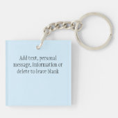 Blauwe Jay Lente Bloemen Sleutelhanger (Achterkant)