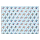 Blauwe Jay Lente Bloemen Tafelkleed (Voorkant (Horizontaal))