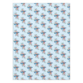 Blauwe Jay Lente Bloemen Tafelkleed (Voorkant)