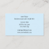 Blauwe Jay Lente Bloemen Visitekaartje (Achterkant)