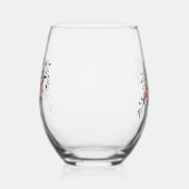 Blauwe Jay Lente Bloemen Wijnglas Zonder Voet (Links)