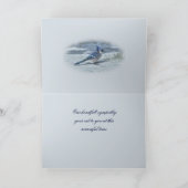 Blauwe Jay Navy randen - elke gelegenheid aanpasse Kaart (Binnen)