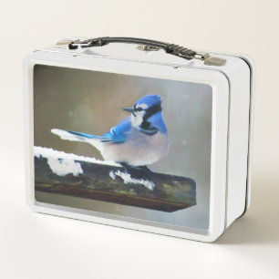 Blauwe jay-schildering - Oorspronkelijke vogelkuns