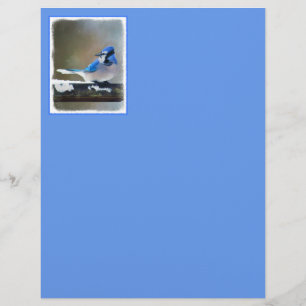 Blauwe jay-schildering - Oorspronkelijke vogelkuns