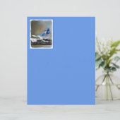 Blauwe jay-schildering - Oorspronkelijke vogelkuns (Staand voorkant)