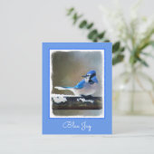 Blauwe jay-schildering - Oorspronkelijke vogelkuns Briefkaart (Staand voorkant)