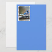 Blauwe jay-schildering - Oorspronkelijke vogelkuns Briefpapier (Voorkant / Achterkant)
