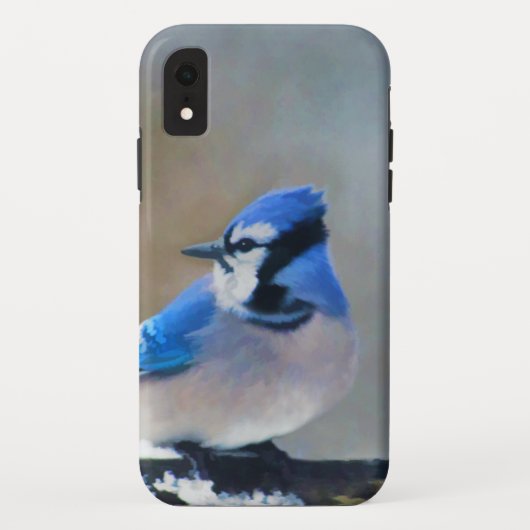 Blauwe jay-schildering - Oorspronkelijke vogelkuns Case-Mate iPhone Case (Achterkant)