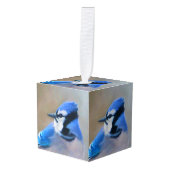 Blauwe jay-schildering - Oorspronkelijke vogelkuns Decoratie (Voorkant hoekig)