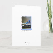 Blauwe jay-schildering - Oorspronkelijke vogelkuns Feestdagen Kaart (Achterkant)